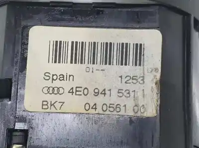 Second-hand car spare part headlights switch for audi a8 (4e2) 4.0 v8 32v tdi biturbo cat (ase) oem iam references 4e0941531