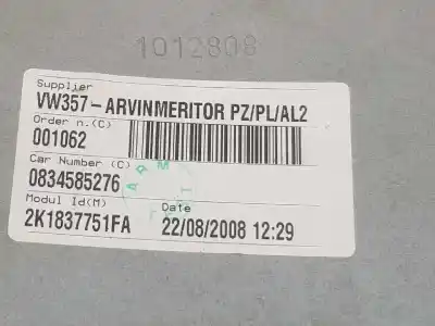 Second-hand car spare part driver left window regulator for volkswagen caddy ka/kb (2k) 1.9 tdi oem iam references 2k1837751fa  2k1837751fa