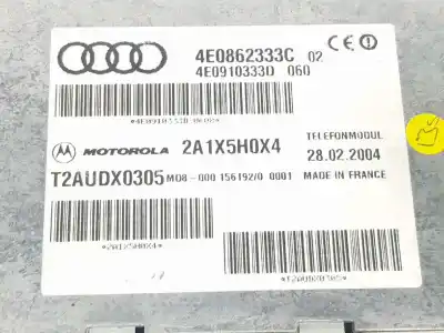 Second-hand car spare part hands free module for audi a8 (4e2) 4.0 v8 32v tdi biturbo cat (ase) oem iam references 4e0862333c  2a1x5h0x4