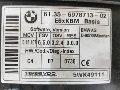 Second-hand car spare part body control unit for bmw 5 (e60) 525 d oem iam references 61356978713  61359136039