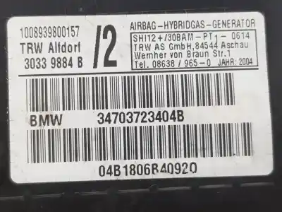 Автозапчастина б/у передня права бічна подушка безпеки для bmw 3 coupé (e46) 330 cd посилання на oem iam 72127037234  34703723404