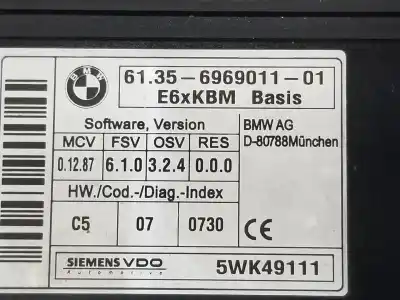 Second-hand car spare part body control unit for bmw 5 (e60) 530 d oem iam references 61359176069  61356969011