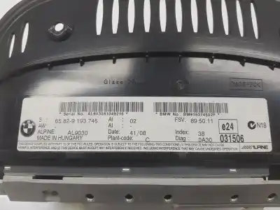 Second-hand car spare part multifunction display for bmw 3 touring (e91) 318 d oem iam references 65829193745  65829193745