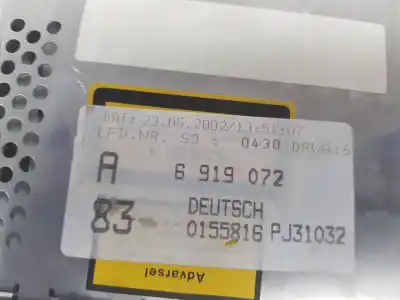 Peça sobressalente para automóvel em segunda mão sistema de áudio / rádio cd por bmw 3 touring (e46) 320 d referências oem iam 65126919072  65126919072
