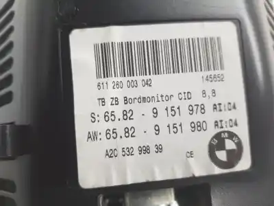 Second-hand car spare part multifunction display for bmw serie 6 cabrio (e64) 306d5 oem iam references 65829151978  65829151980