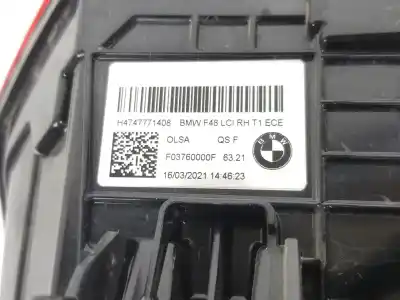 Pezzo di ricambio per auto di seconda mano luci posteriori destra per bmw serie x1 2.0 16v turbodiesel riferimenti oem iam 63217477714 7477714 