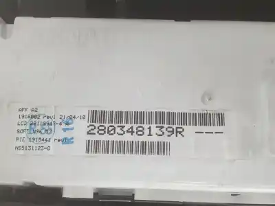 Second-hand car spare part multifunction display for renault clio iii pack dynamique oem iam references 280348139r  280348139r