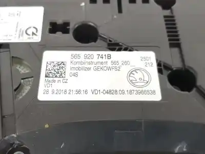 Peça sobressalente para automóvel em segunda mão quadrante por skoda karoq 2.0 tdi referências oem iam 565920741b  565920741b