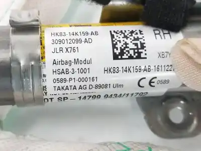 Second-hand car spare part front right curtain airbag for jaguar fpace 3.0 v6 d oem iam references t4a2228  hk8314k159ab