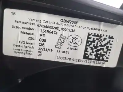 Автозапчасти б/у бардачок за clase c clase c familiar 2.0 cdi ссылки oem iam a2056802805  a2056803405
