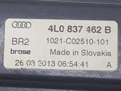 Second-hand car spare part passenger side right window regulator for audi q7 3.0 v6 24v tdi oem iam references 4l0837462b  4l0837462b