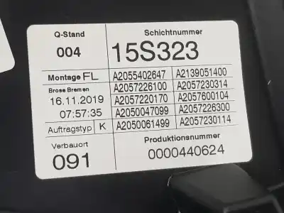 Автозапчасти б/у регулятор стекла переднего левого за clase c clase c familiar 2.0 cdi ссылки oem iam a2057204923  a2057204923