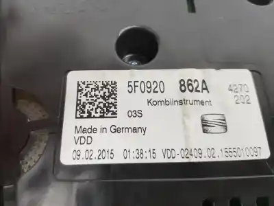 Автозапчастина б/у панель інструментів для seat leon st (5f8) style посилання на oem iam 5f0920862a  5f0920862a