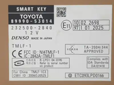 Second-hand car spare part electronic module for lexus is 200 (ds2/is2) 220d oem iam references 8999053014  2325002840