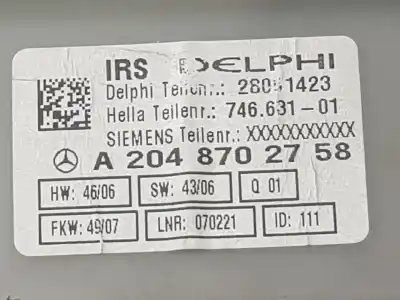 Автозапчасти б/у внутренний свет за clase c clase c berlina 2.2 cdi ссылки oem iam a2048208501  a2048702758
