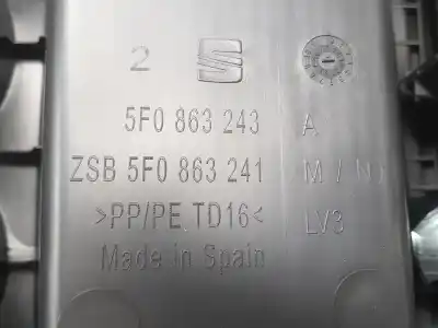 Автозапчастина б/у центральний подлокник для seat leon (5f1) fr plus посилання на oem iam 5f0864207c  5f0863243a