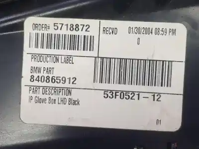 Peça sobressalente para automóvel em segunda mão porta luvas por bmw x5 (e53) 3.0 d referências oem iam 51168245303  51168408845