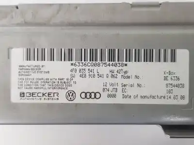 Автозапчастина б/у аудіо система / радіо cd для audi a5 (8t3) 1.8 tfsi посилання на oem iam 4f0035541l  4f0035541l
