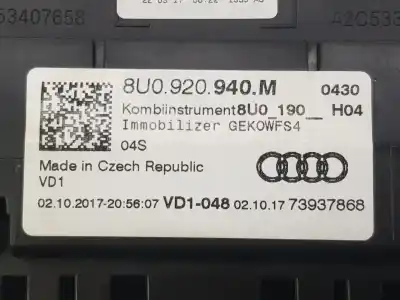 Автозапчасти б/у приборная доска за audi q3 (8ub, 8ug) 2.0 tdi ссылки oem iam 8u0920940m  8u0920940m