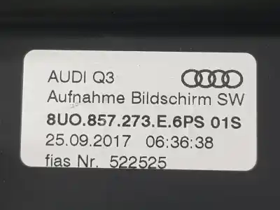 Автозапчастина б/у багатофункційний дисплей для audi q3 (8ub, 8ug) 2.0 tdi посилання на oem iam 8u0857273e  8u0857273e