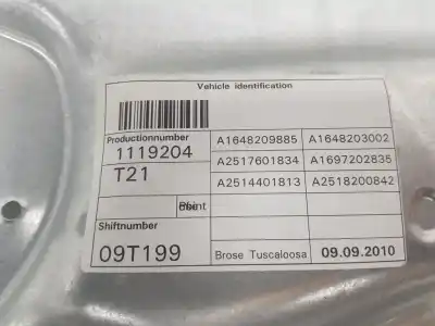 Автозапчастина б/у регулятор переднього правого скла для mercedes-benz clase r (w251, v251) r 350 cdi 4-matic (251.023, 251.123) посилання на oem iam a2517201679  a2517201679
