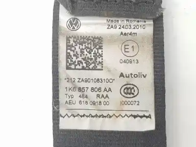 Автозапчасти б/у задний правый ремень безопасности за volkswagen golf vi variant (aj5) 1.6 tdi dpf ссылки oem iam 1k6857806aa  1k6857806aa