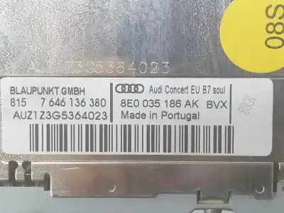 Автозапчастина б/у аудіо система / радіо cd для audi a4 b7 (8ec) 2.0 tdi 16v посилання на oem iam 8e0035186ak  8e0035186ak