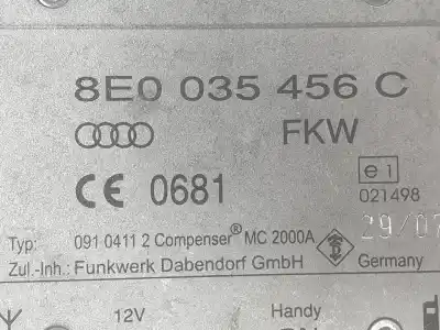 Автозапчастина б/у електронний модуль для audi a4 b7 (8ec) 2.0 tdi 16v посилання на oem iam 8e0035456c  8e0035456c