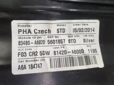 Автозапчасти б/у задний правый стеклорегулятор за hyundai i30 (gd) classic ссылки oem iam 83481a6010  83481a6010