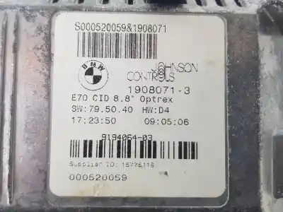 Second-hand car spare part multifunction display for bmw x6 (e71) 3.5d oem iam references 65509194064  65509194064