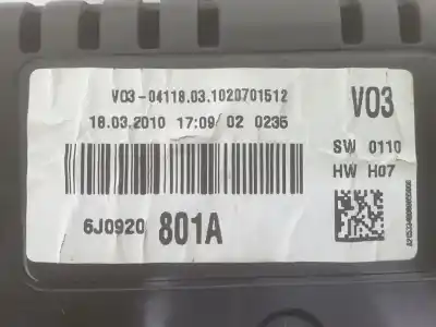 Автозапчасти б/у приборная доска за seat ibiza iv (6j5, 6p1) 1.6 tdi ссылки oem iam 6j0920801a  6j0920801a