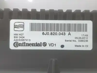 Peça sobressalente para automóvel em segunda mão comando de sofagem (chauffage / ar condicionado) por seat ibiza iv (6j5, 6p1) 1.6 tdi referências oem iam 6j0820043a  6j0820043a Peça sobressalente para automóvel em segunda mão comando de sofagem (chauffage / ar condicionado) por seat ibiza iv (6j5, 6p1) 1.6 tdi referências oem iam 6j0820043a  6j0820043a