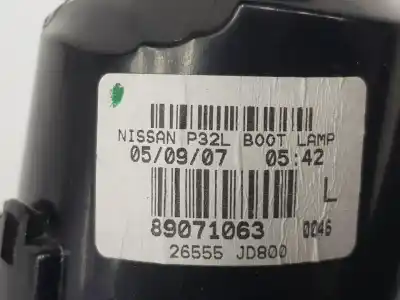 Pezzo di ricambio per auto di seconda mano luce di coda interna sinistra per nissan qashqai / qashqai +2 i (j10, nj10, jj10e) 1.5 dci riferimenti oem iam 26555jd800  26555jd800