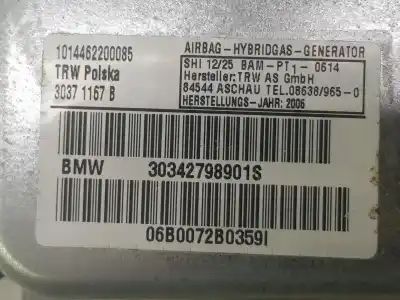Peça sobressalente para automóvel em segunda mão airbag do lado esquerdo por bmw x3 (e83) 2.0 d referências oem iam 72123427989  72123427989