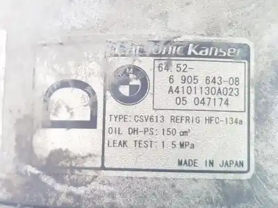 Second-hand car spare part air conditioning compressor for bmw x3 (e83) 2.0 d oem iam references 64526905643  64529145353