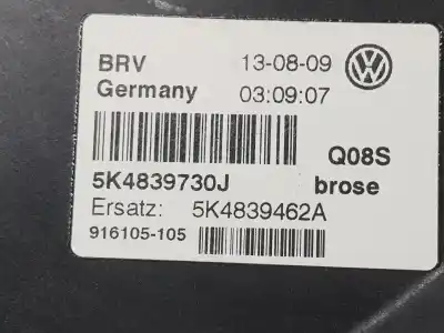 Автозапчастина б/у регулятор скла заднього правого для volkswagen golf vi variant (aj5) 1.6 tdi dpf посилання на oem iam 5k4839462  5k4839730j