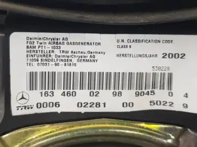 Автозапчасти б/у передняя левая подушка безопасности за clase c clase m 2.7 cdi 20v ссылки oem iam a1634600298  a1634600298