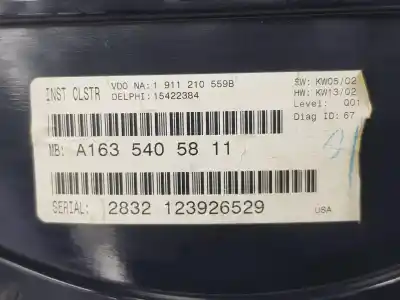 Автозапчасти б/у приборная доска за clase c clase m 2.7 cdi 20v ссылки oem iam a1635405811  a1635405811