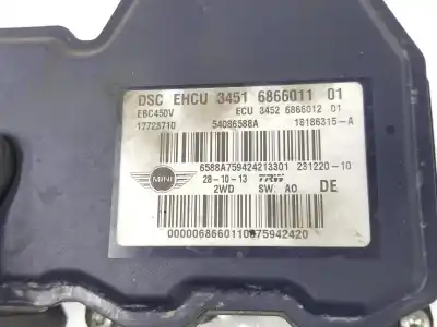 Pezzo di ricambio per auto di seconda mano abs per mini cabrio 1.6 d riferimenti oem iam 34516866011  34516874553
