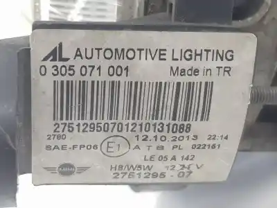 Second-hand car spare part right fog light for mini cabrio 1.6 d oem iam references 63172751295  63172751295