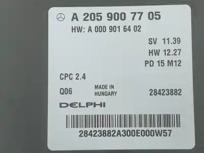 Second-hand car spare part electronic module for mercedes-benz clase c (w205) lim. 2.1 cdi cat 170 cv / 125 kw oem iam references a2059007705  a0009016402