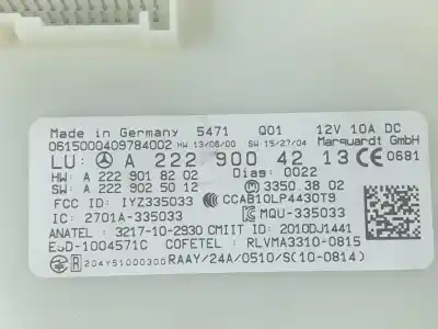 Автозапчасти б/у электронный модуль за mercedes-benz clase c (w205) lim. 2.1 cdi cat 170 cv / 125 kw ссылки oem iam a2229004213  a2229018202