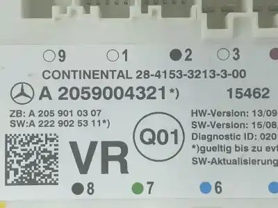 Second-hand car spare part electronic module for mercedes-benz clase c (w205) lim. 2.1 cdi cat 170 cv / 125 kw oem iam references a2059004321  a2059010307