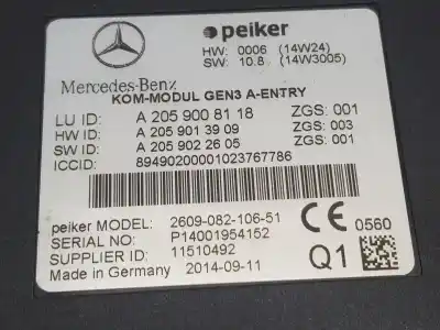 Автозапчастина б/у електронний модуль для clase c clase c lim. 2.1 cdi посилання на oem iam a2059008118  a2059013909