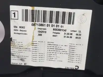 Peça sobressalente para automóvel em segunda mão apoio de braço consola central por bmw 3 touring (e91) 320 d referências oem iam 51167130686