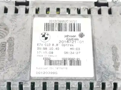 Second-hand car spare part multifunction display for bmw x6 (e71, e72) xdrive 30 d oem iam references 65509223682  65509289580