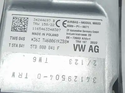 Автозапчастина б/у комплект подушки безпеки для seat tarraco (kn2) 2.0 tdi посилання на oem iam 5fj857003  5fa880201as