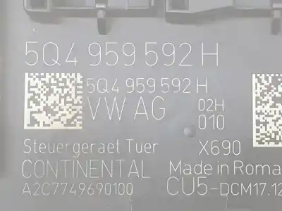 Автозапчастина б/у електронний модуль для cupra sin definir sin definir посилання на oem iam 5q4959592h  5q4959592h