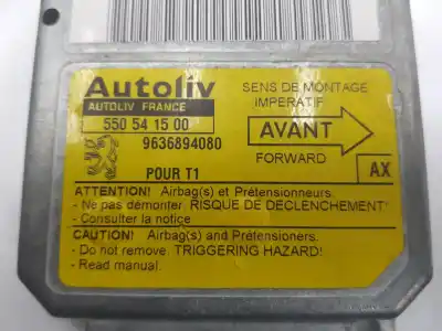 Gebrauchtes Autoersatzteil steuergerät airbag zum peugeot 206 berlina 1.9 diesel oem-iam-referenzen 9636894080 9636894080 2222dl 