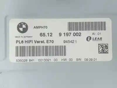 Peça sobressalente para automóvel em segunda mão módulo eletrónico antena por bmw x6 (e71, e72) xdrive 30 d referências oem iam 65129197002  65122622682
